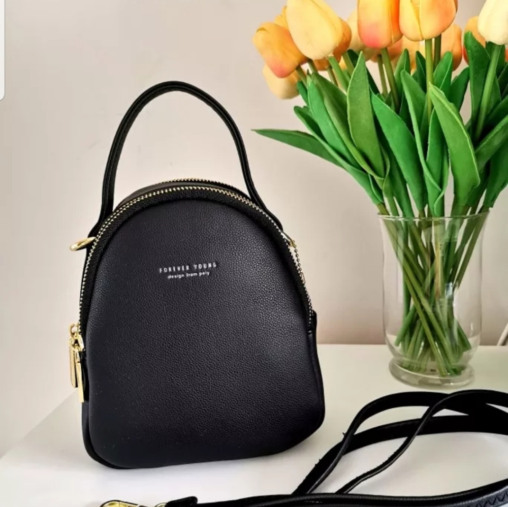 SOLD !!! PIERRE LOUES MINI BLACK BACKPACK - Picture 2 of 16